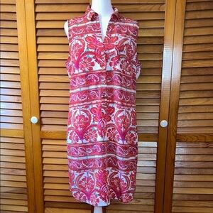 The Limited Sleeveless Red Paisley Dress Size Medium